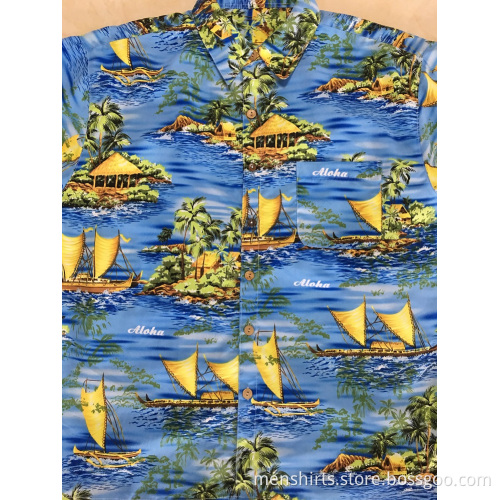 Men Hawaiian Beach Shirt